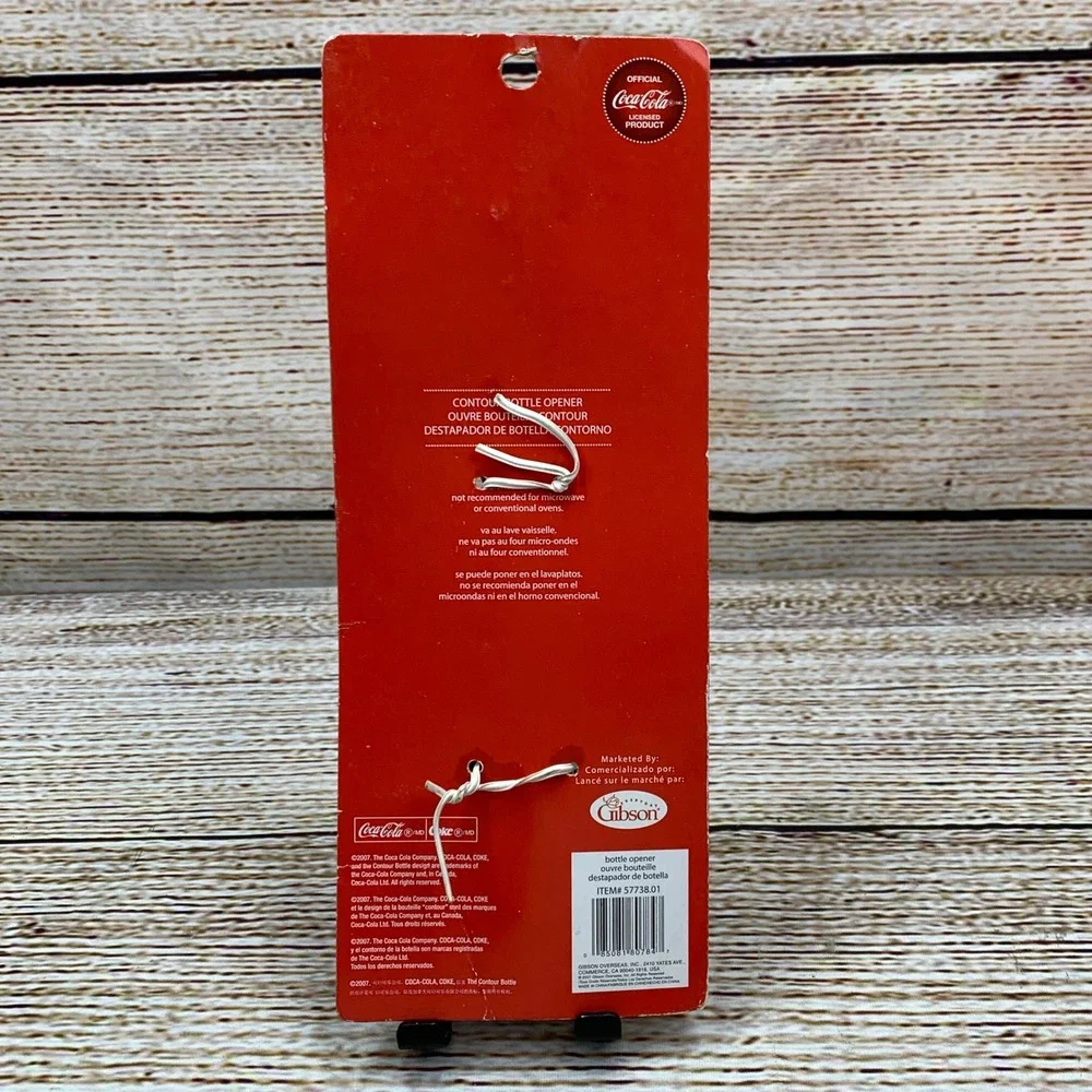 Coca Cola Contour Bottle Opener Red‎ Handle Gibson Everyday Barware On Card